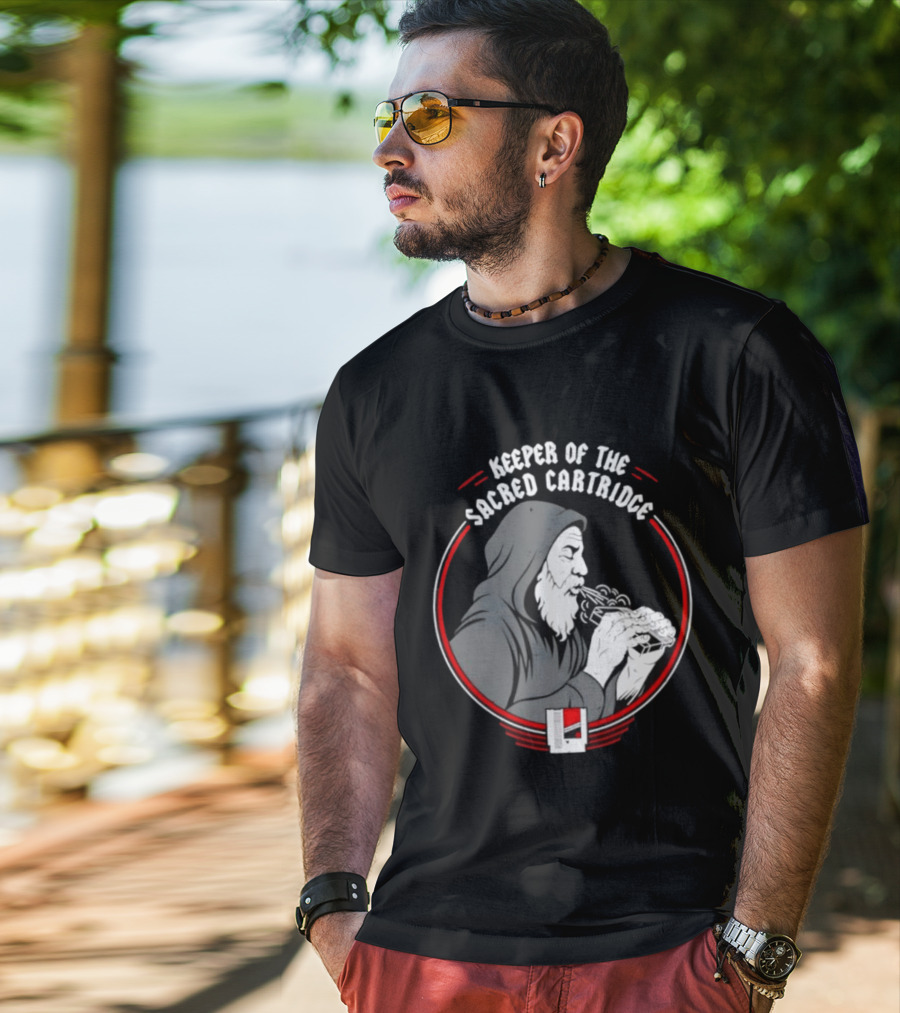 Keeper Of The Sacred Cartridge Gaming System Old Monk T-Shirt