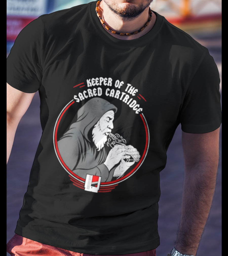 Keeper Of The Sacred Cartridge Gaming System Old Monk T-Shirt