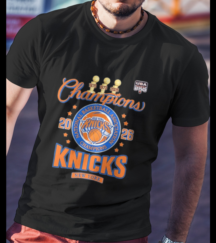 New York Knicks NBA Champions 1970 1973 2026 Trophies USA 250 T-Shirt