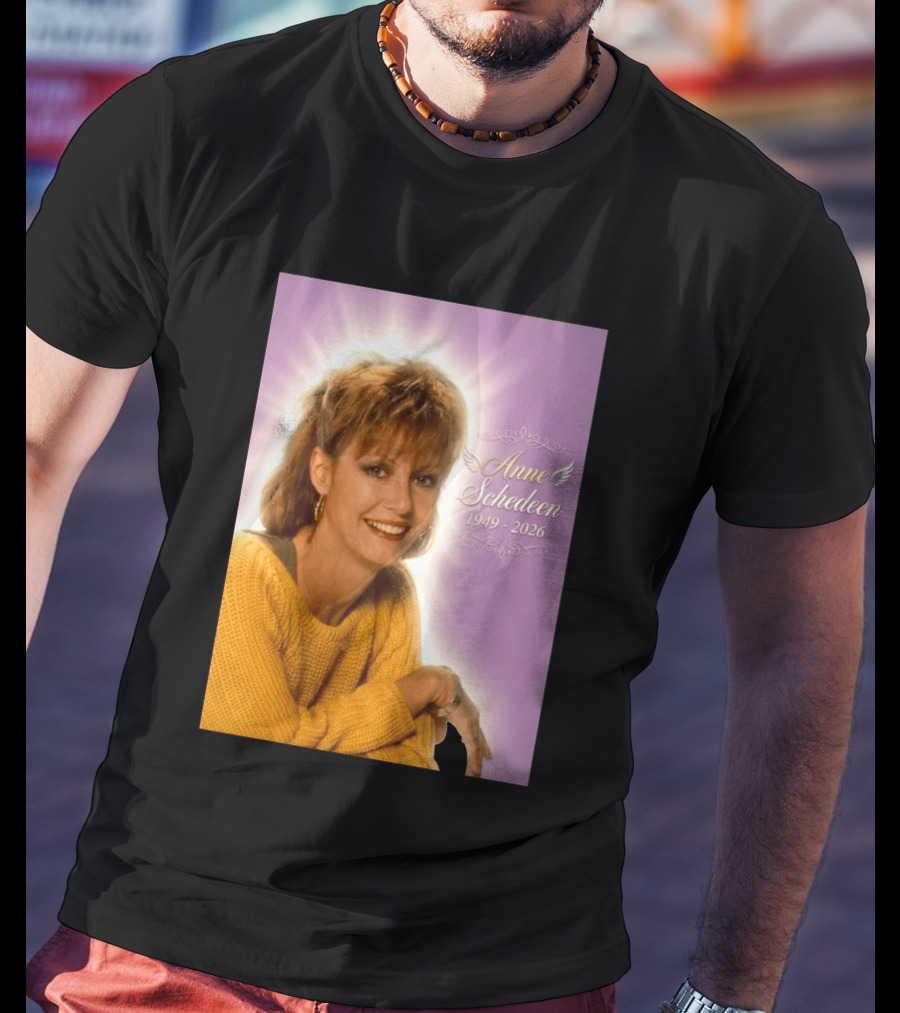Anne Schedeen 1949 2026 Memorial Image With Angel Wings T-Shirt
