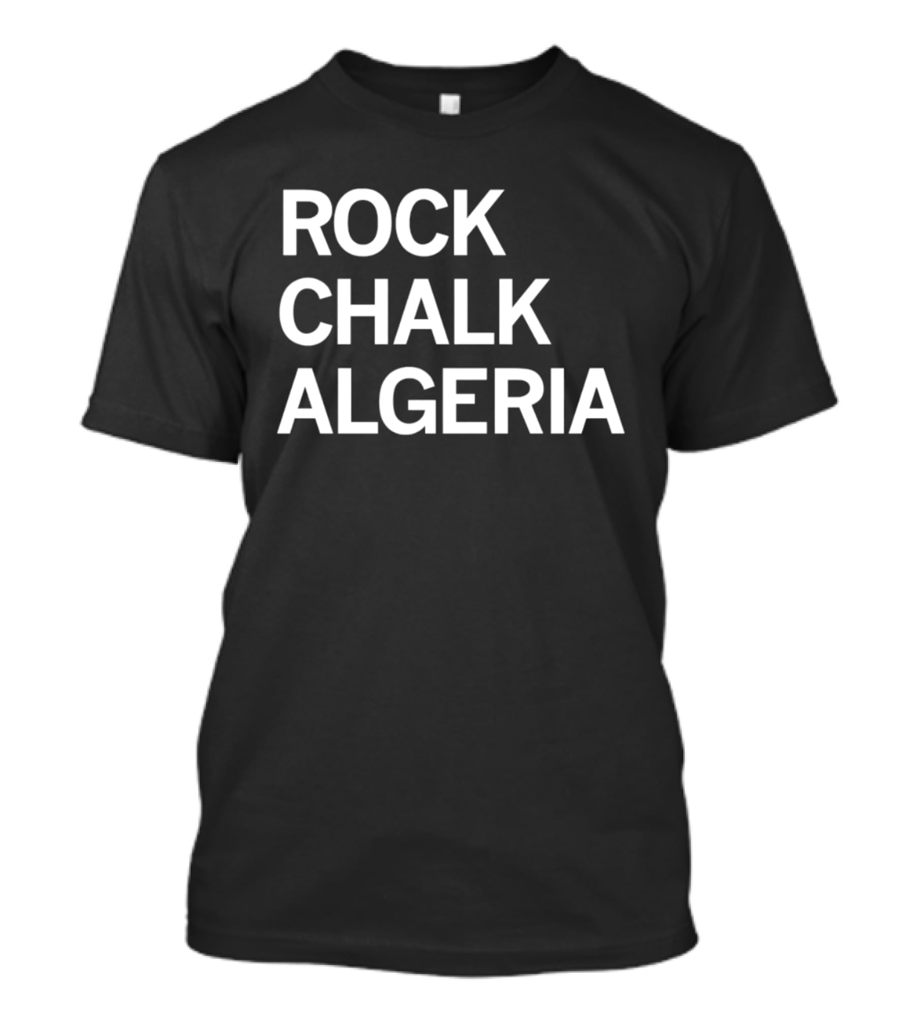 Rock Chalk Algeria Bold White T-Shirt