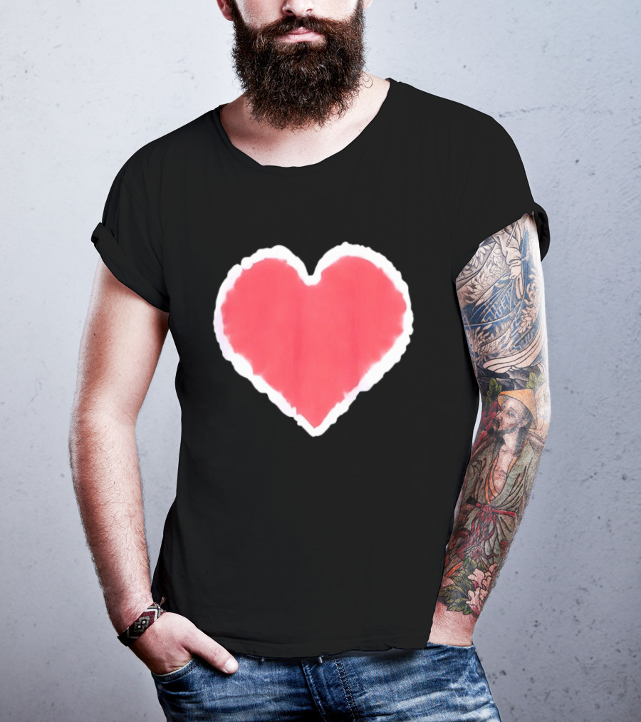Tie Dye Heart Red Paint Splash T-Shirt