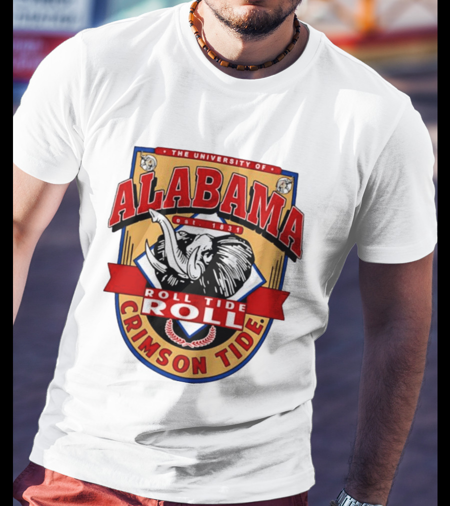 The University Of Alabama Crimson Tide Est 1831 Roll Tide Roll Elephants T-Shirt