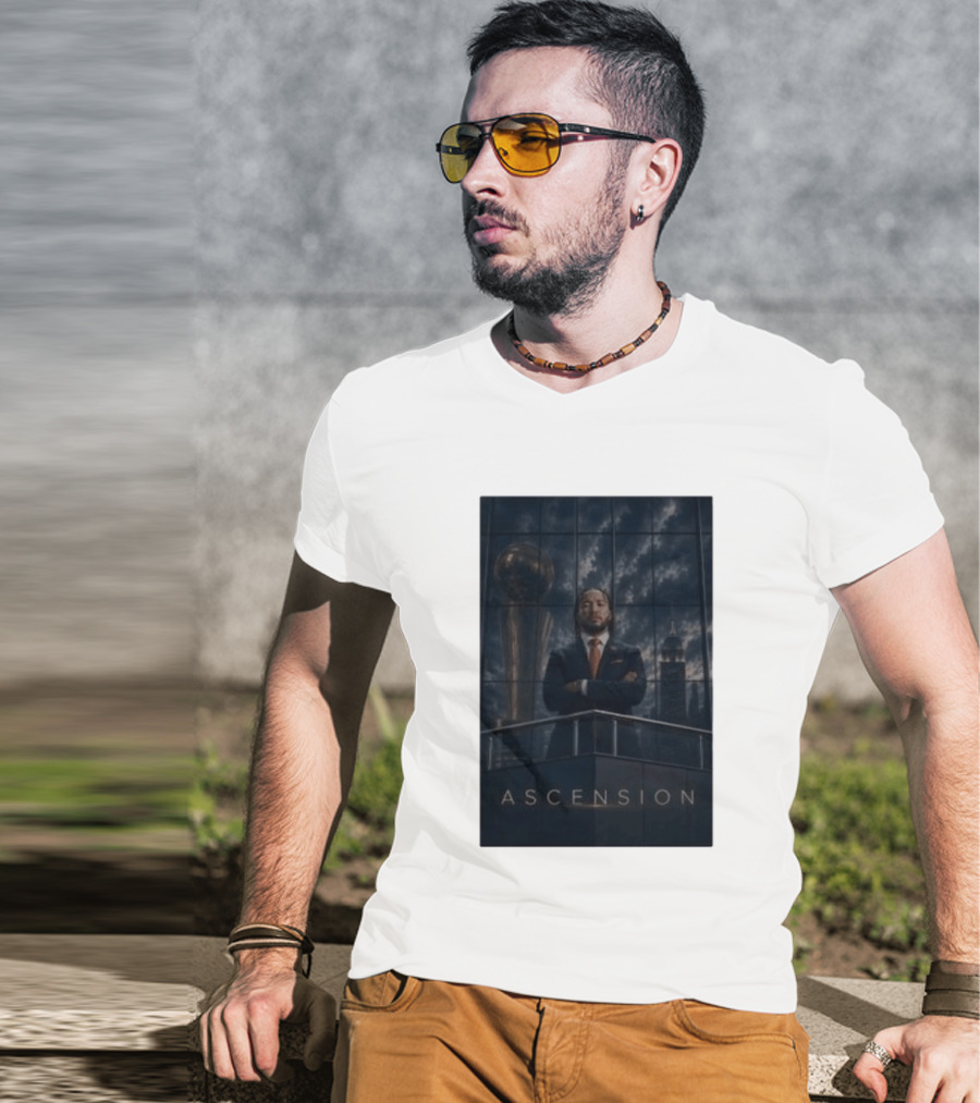 Ascension Jalen Brunson 2026 NBA Champs Trophy Victory Skyline T-Shirt
