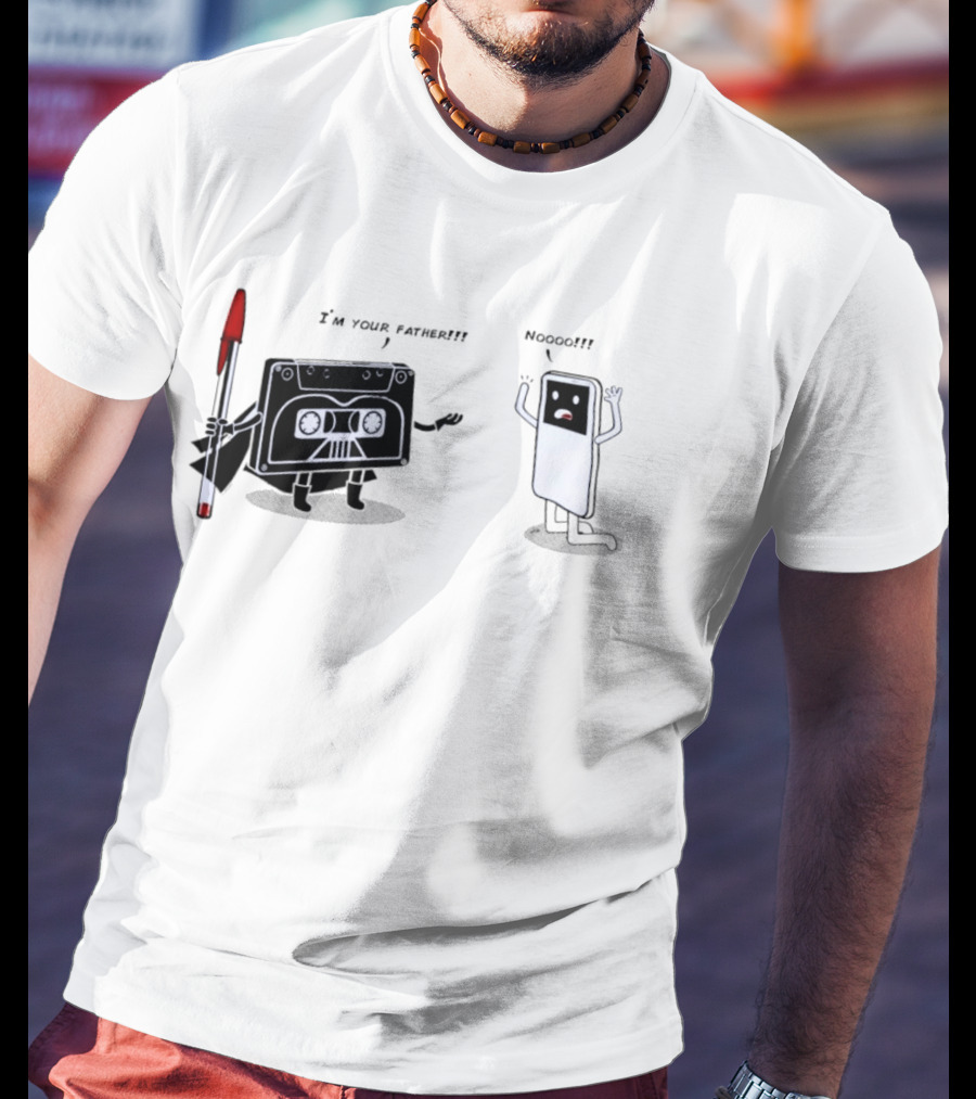 Cassette Tape Vader I'm Your Father IPod Noooo Pop Culture T-Shirt