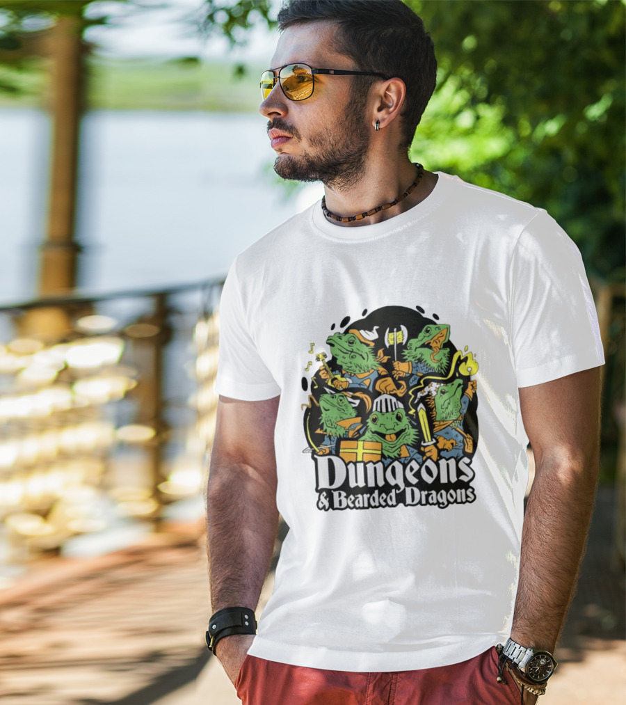 Dungeons And Bearded Dragons Adventurers Party Fantasy Game T-Shirt
