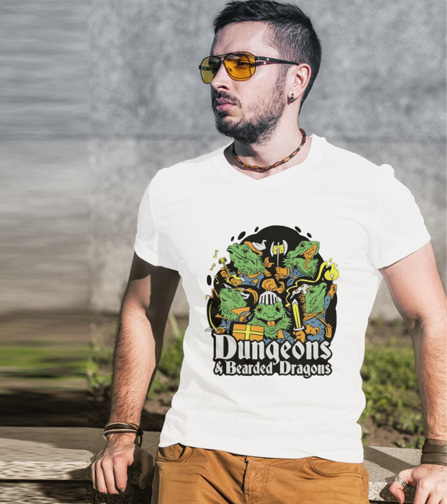 Dungeons And Bearded Dragons Adventurers Party Fantasy Game T-Shirt