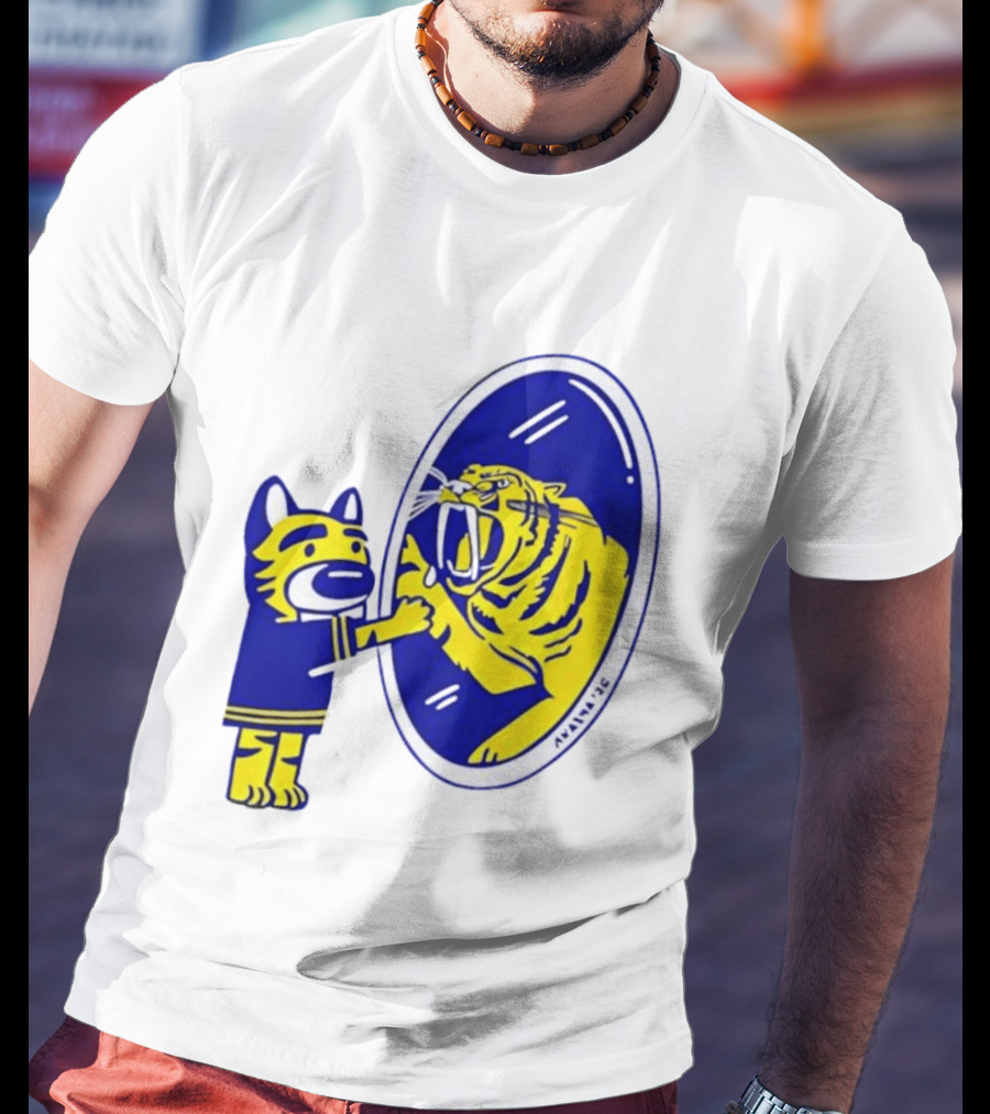 Gnash Predators Sabretooth Tiger Mirror Reflection T-Shirt