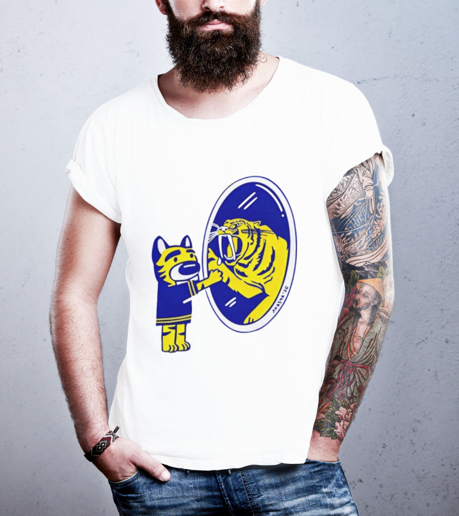 Gnash Predators Sabretooth Tiger Mirror Reflection T-Shirt