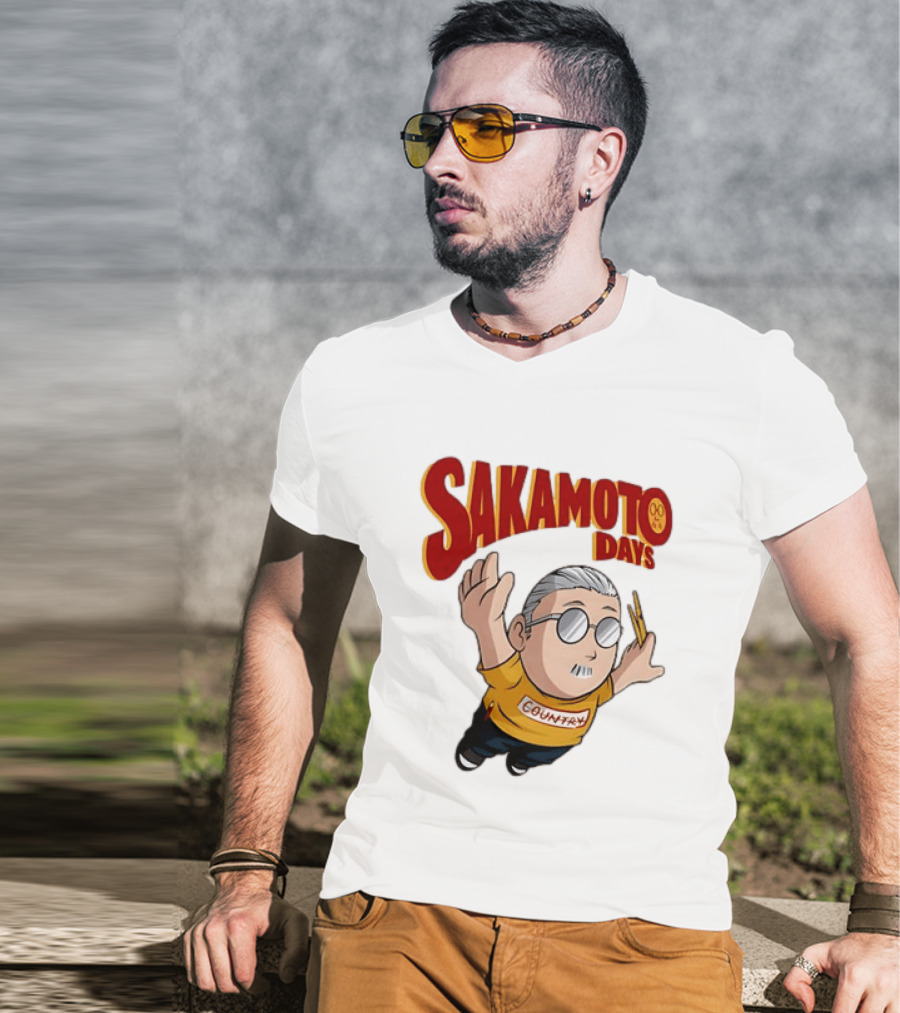Sakamoto Days Country Super Mario Taro Sakamoto Floating T-Shirt