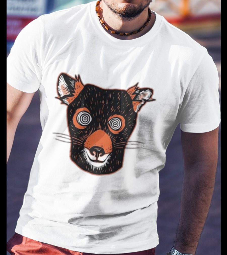 Tasmanian Devil Hypnotized Spiral Eyes Wildlife T-Shirt