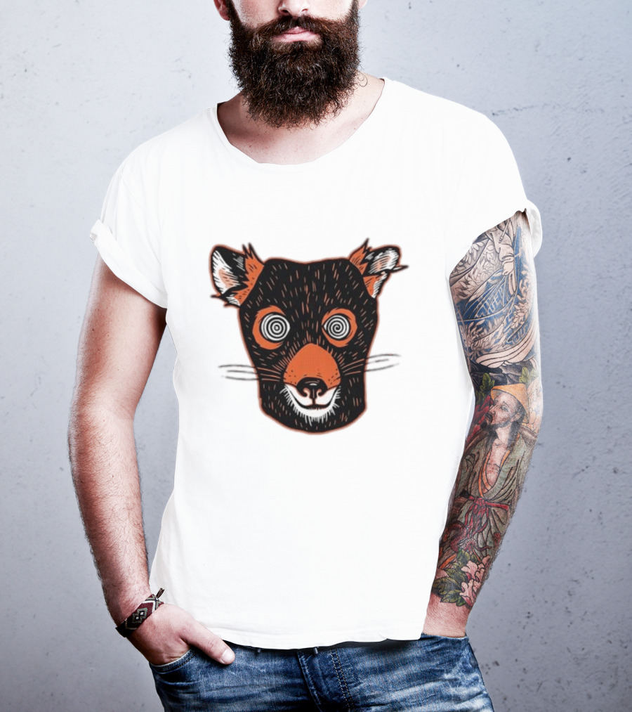 Tasmanian Devil Hypnotized Spiral Eyes Wildlife T-Shirt