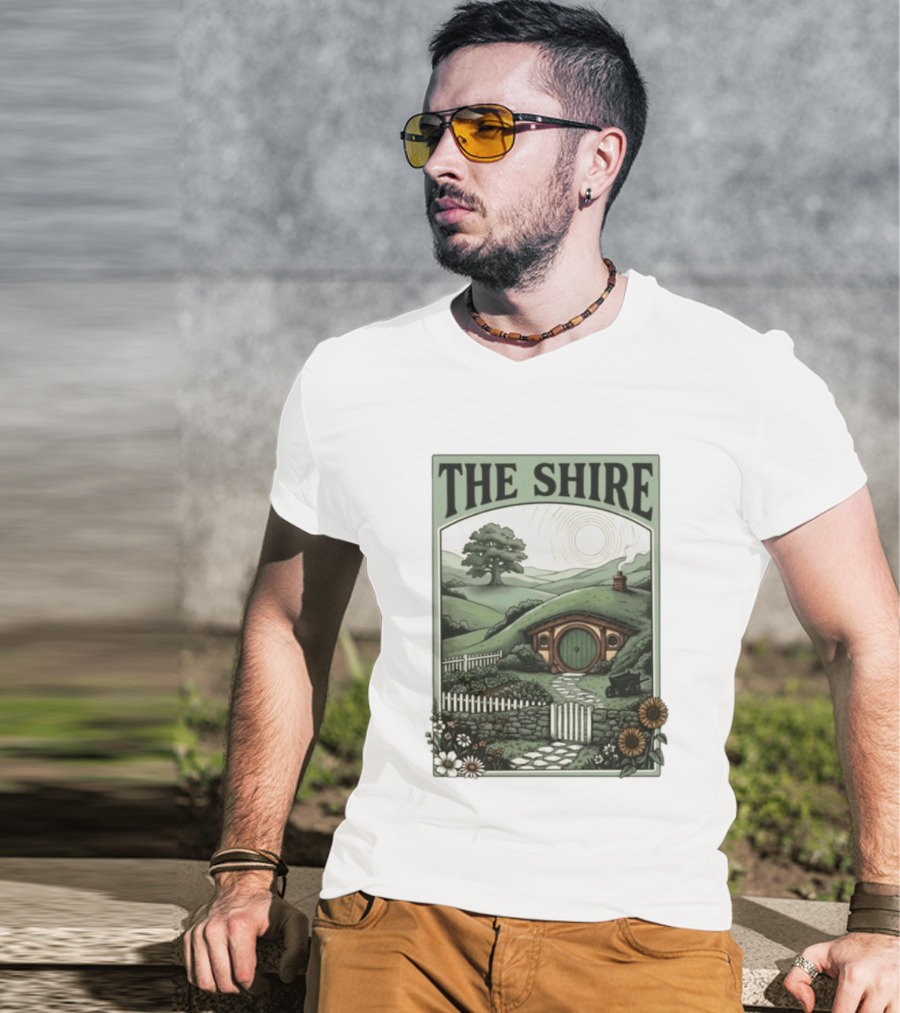 The Shire Hobbit Hole Rustic Countryside Scenery T-Shirt