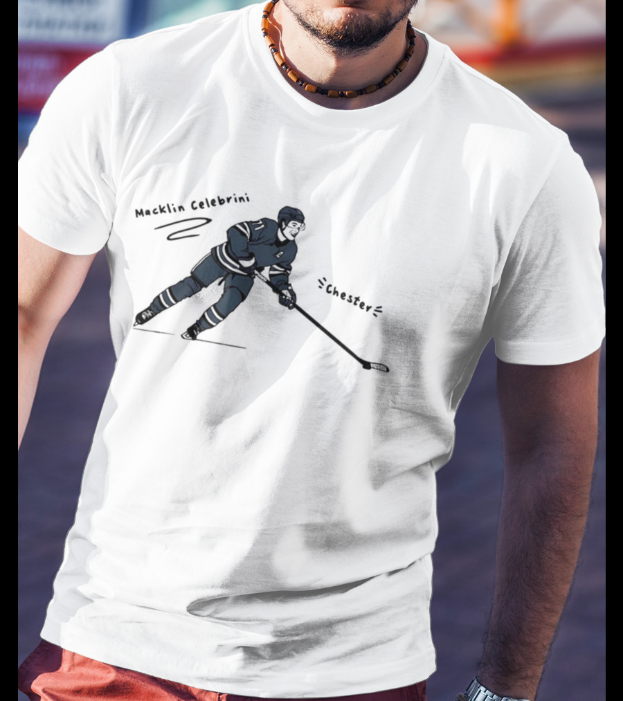 Macklin Celebrini San Jose Sharks Chester NHL Hockey Player T-Shirt