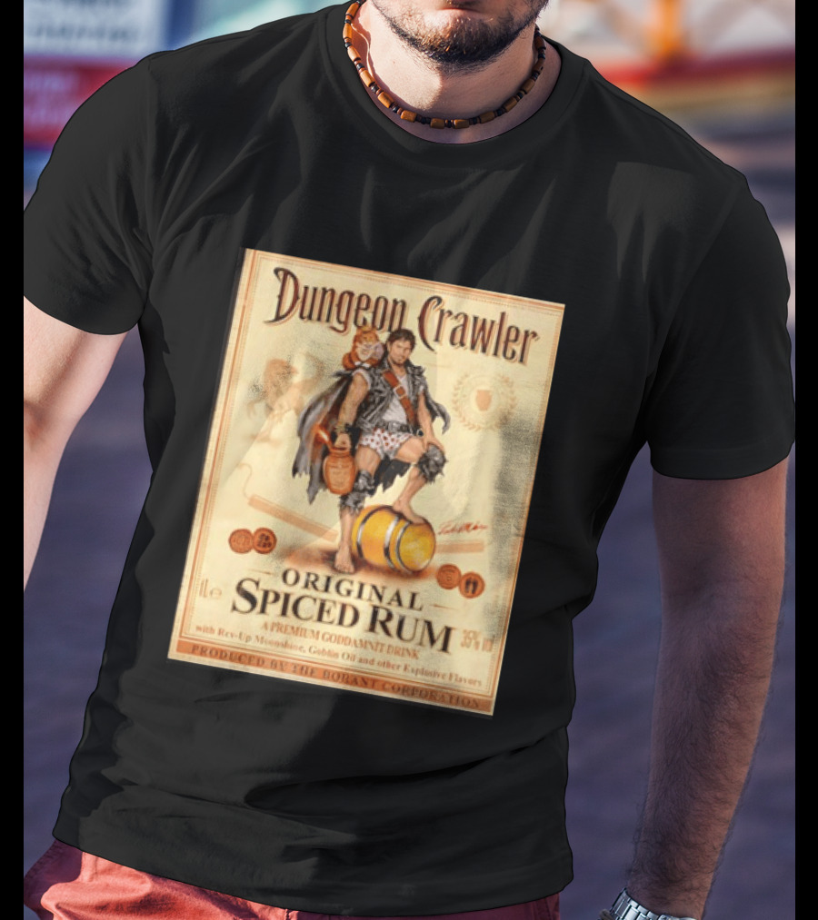 Dungeon Crawler Original Spiced Rum Borant Corporation Premium Drink T-Shirt