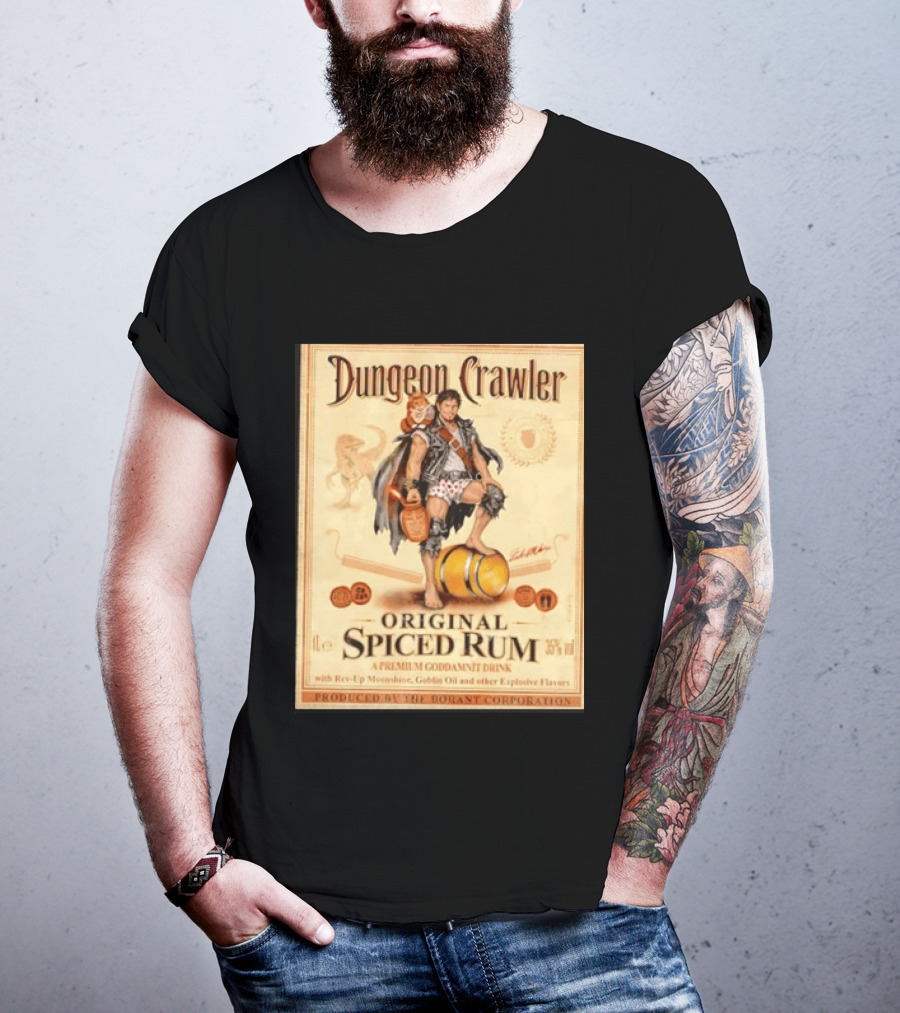 Dungeon Crawler Original Spiced Rum Borant Corporation Premium Drink T-Shirt