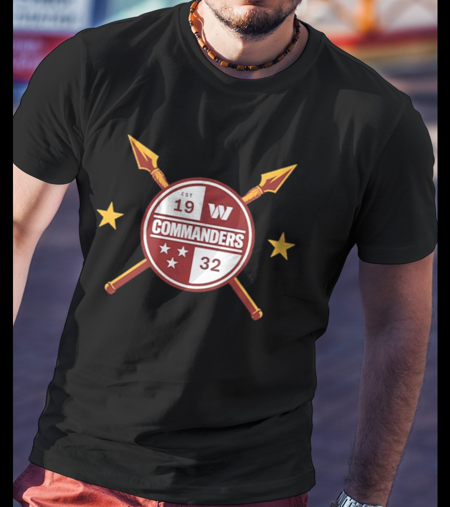 Washington Commanders Est 1932 W Logo Football T-Shirt