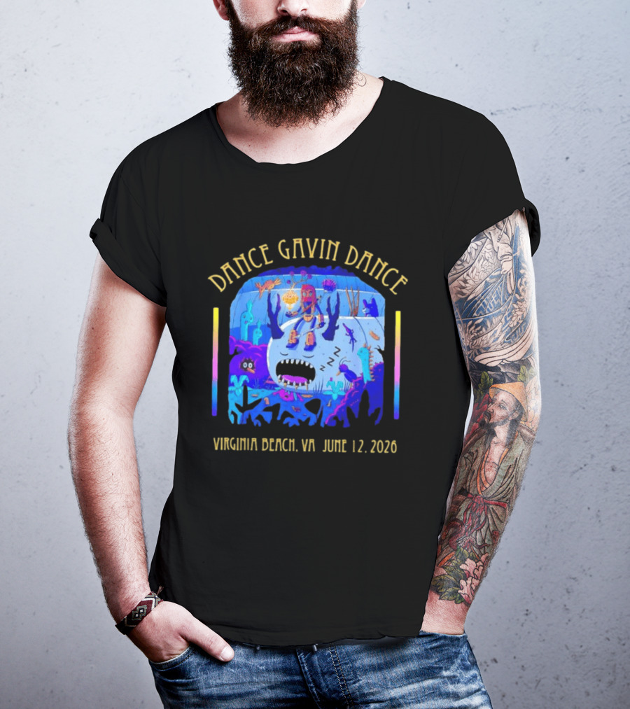 Dance Gavin Dance Underwater Virginia Beach VA June 12 2026 Concert Tour T-Shirt
