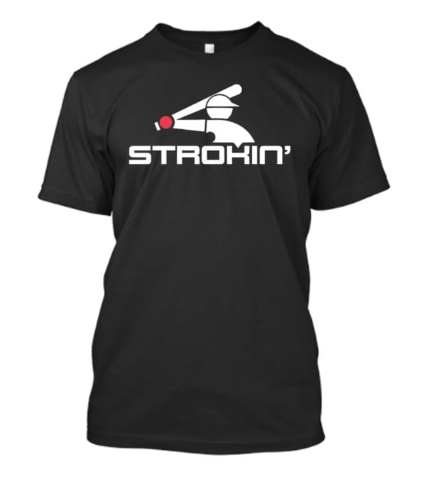 Davis Martin Strokin' Baseball Batter Icon With Cap And Bat T-Shirt