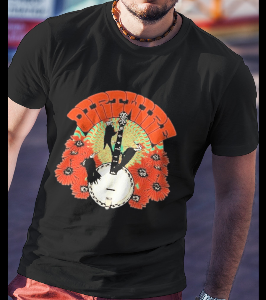 Dirtwire June 2026 Red Rocks Banjo And Crow Floral T-Shirt