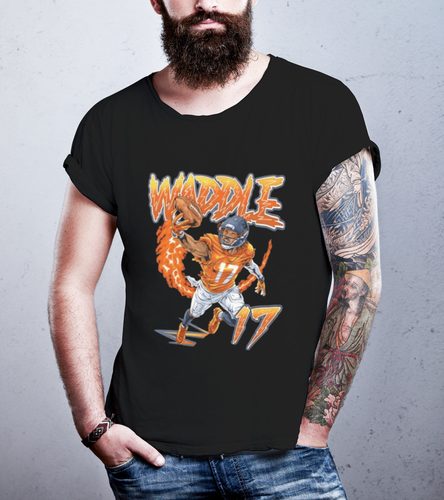 Waddle Number 17 Miami Football Player T-Shirt