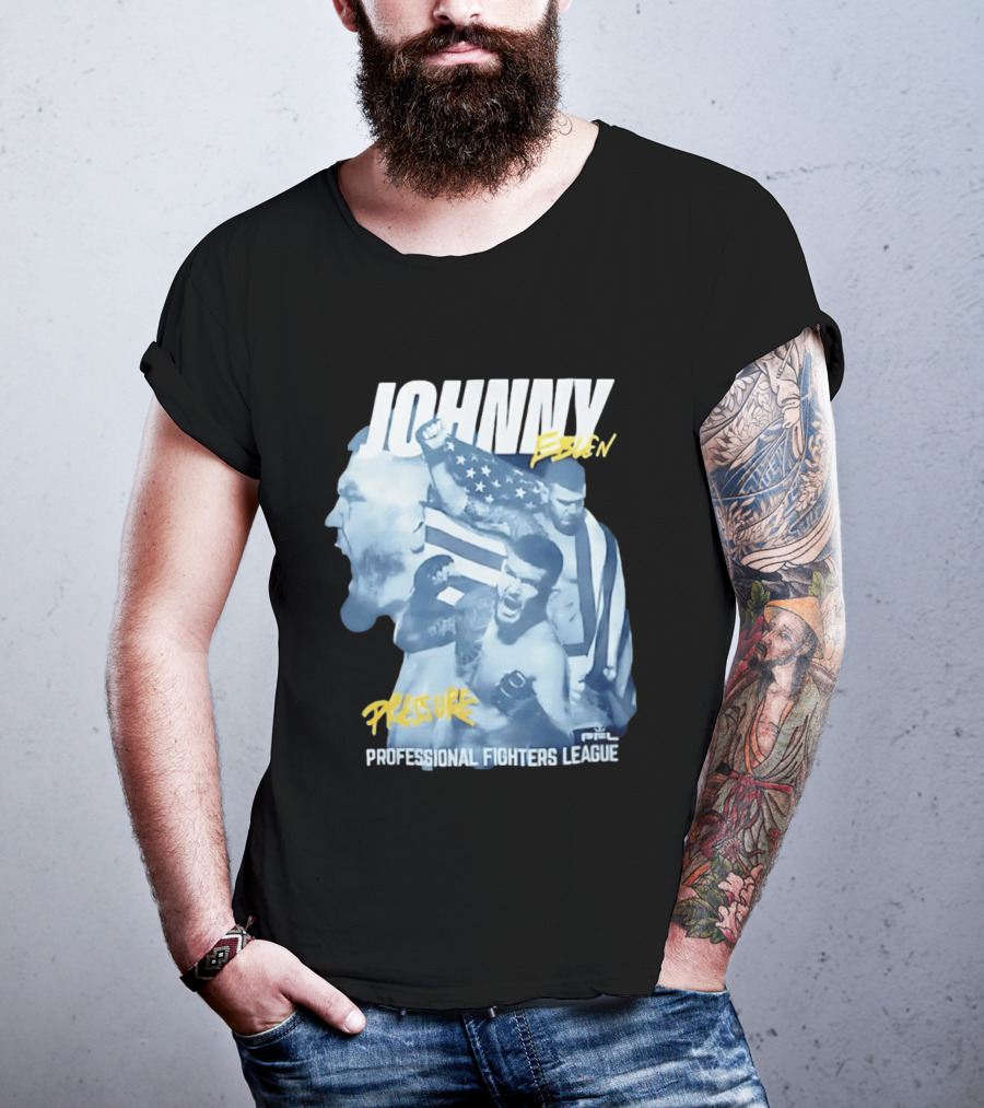 Johnny Eblen Pressure Professional Fighters League PFL American Flag T-Shirt