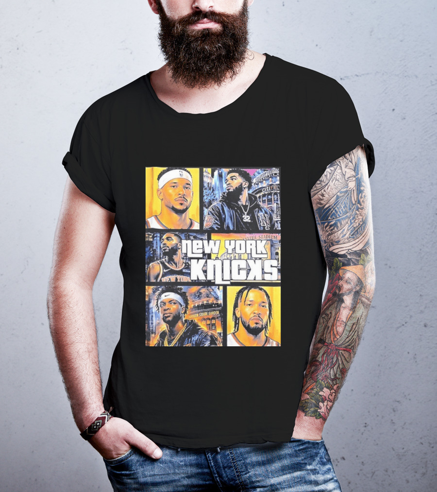Josh Hart Karl Anthony Towns Mikal Bridges Julius Randle Jalen Brunson New York Knicks Yankee Stadium Madison Square Garden T-Shirt