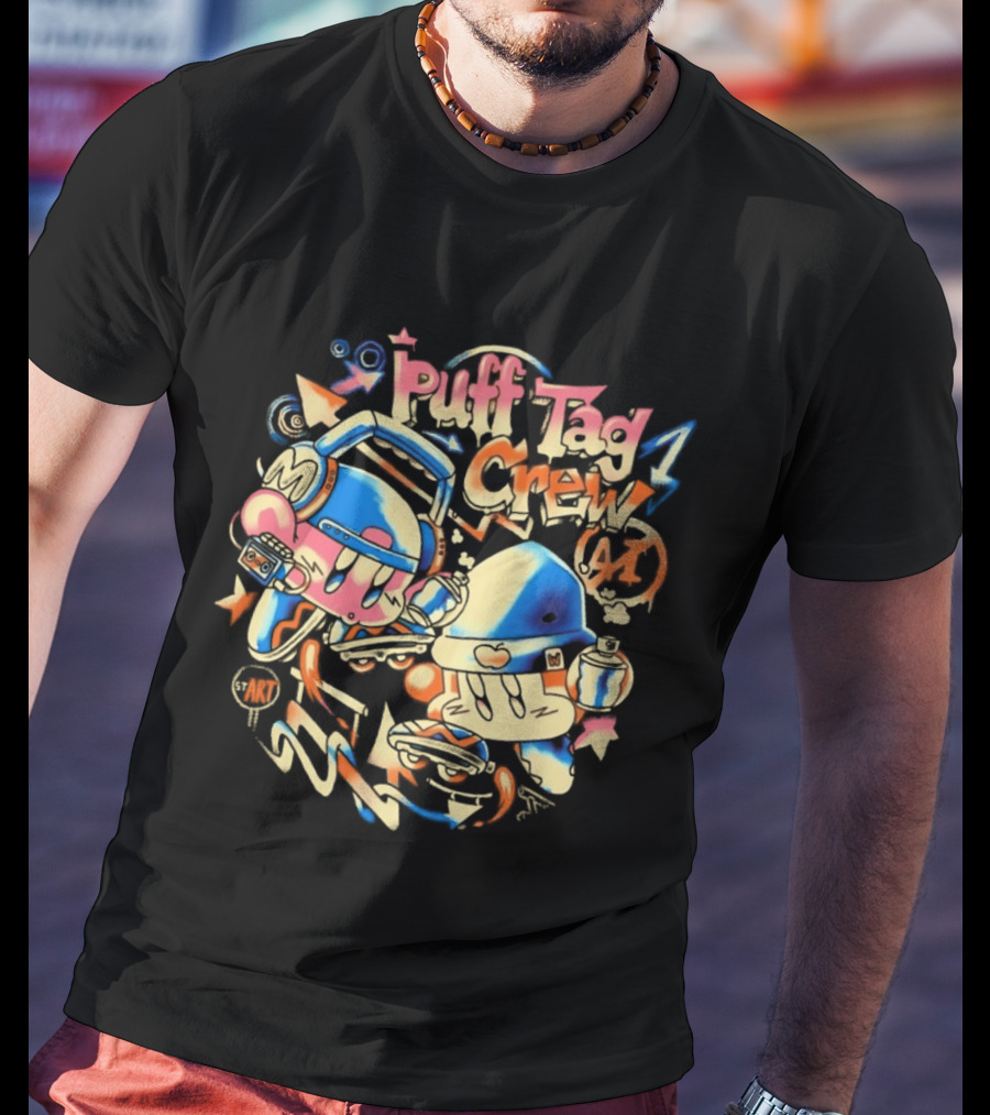 Kirby Puff Tag Crew Retro Graffiti T-Shirt