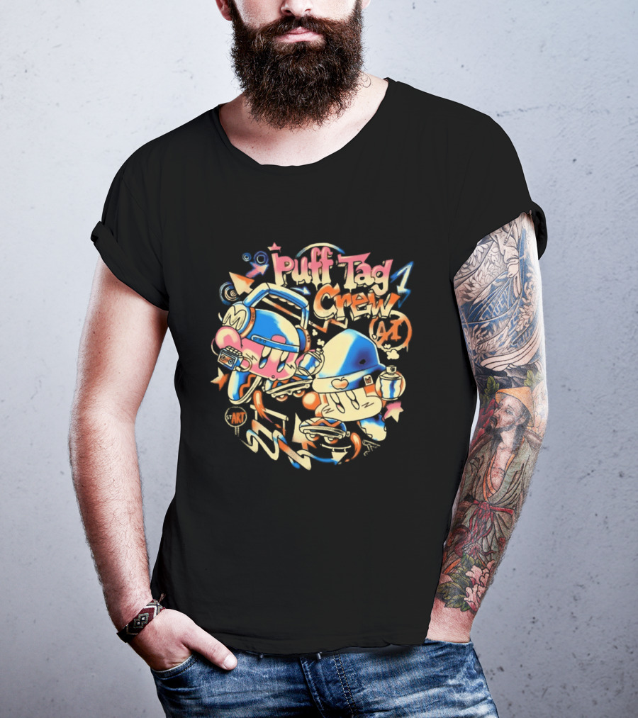 Kirby Puff Tag Crew Retro Graffiti T-Shirt