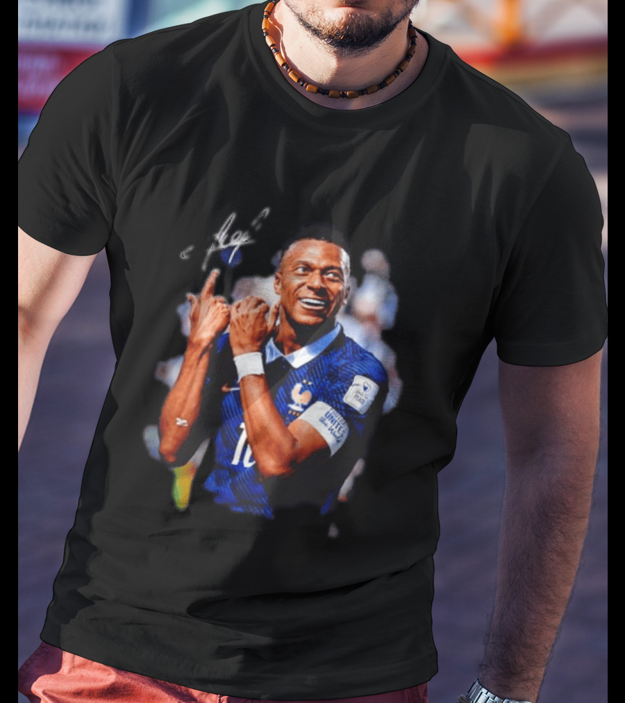 Kylian Mbappe France National Team Football World Cup Celebration T-Shirt