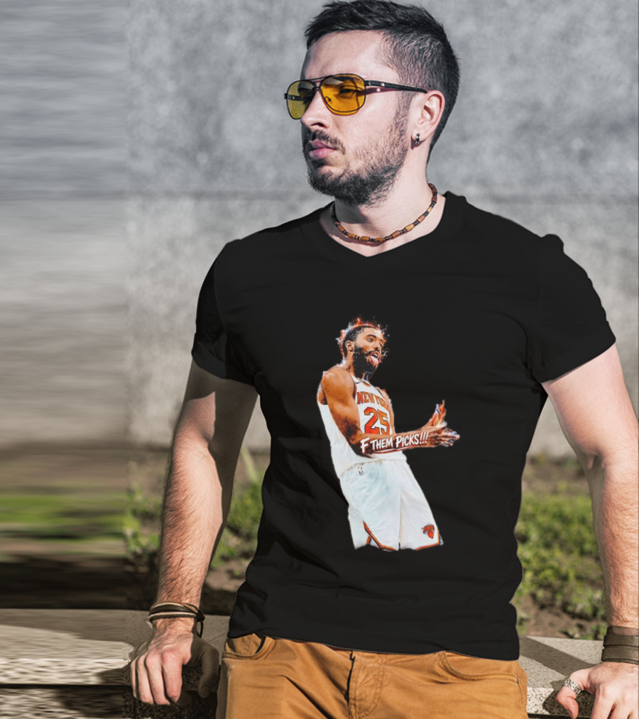 Mikal Bridges New York Knicks 25 F Them Picks T-Shirt