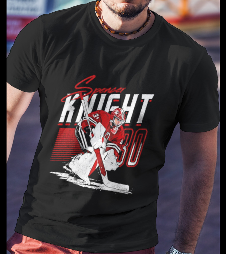 Florida Panthers Spencer Knight Number 30 NHL Stripes T-Shirt