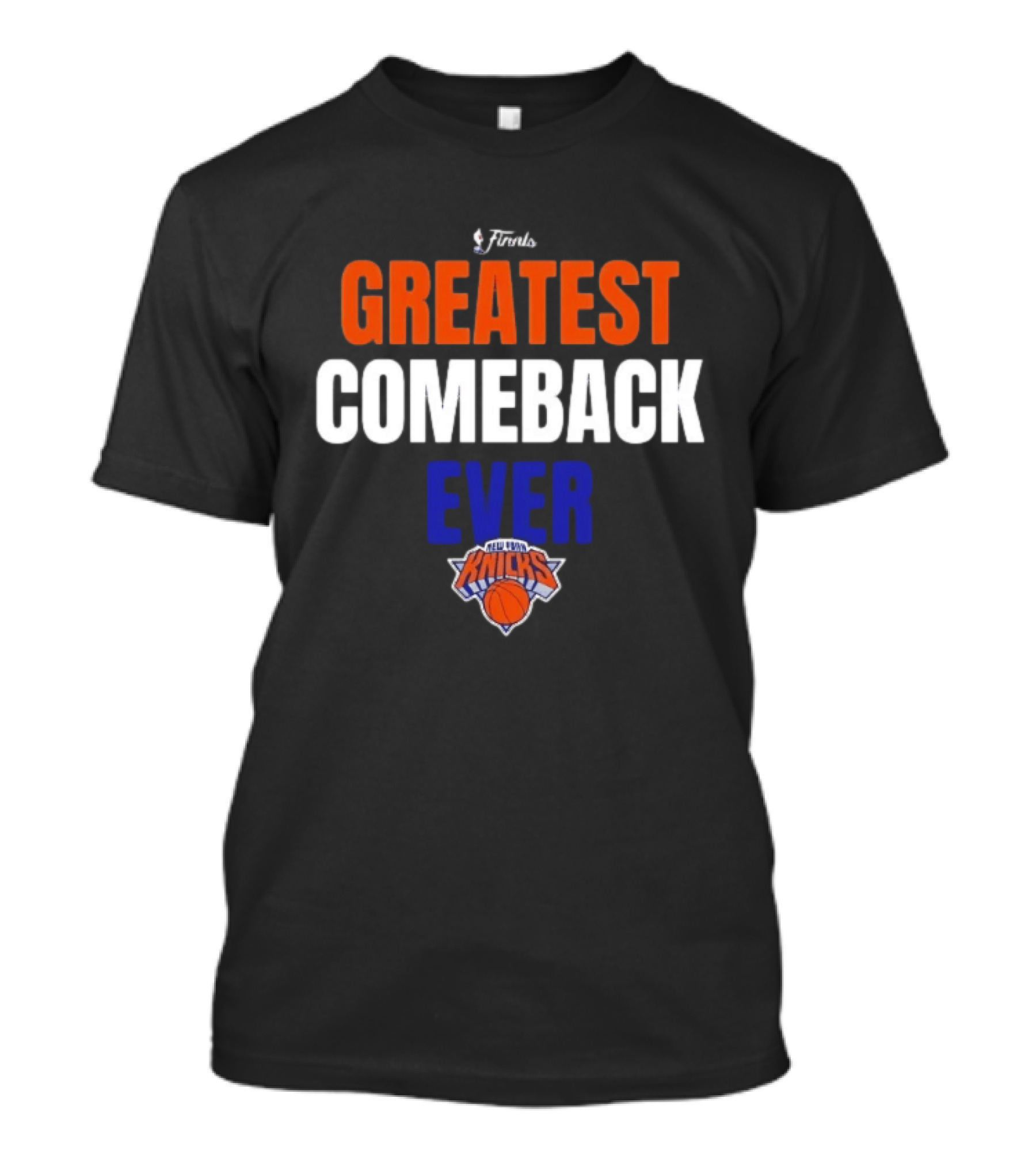 CHAMPIONS New York Knicks Evil Clown Basketball Trophy Champagne T-Shirt