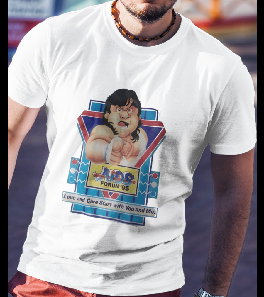 Atsushi Onita AIDS Forum '95 Love And Care Start With You And Me T-Shirt