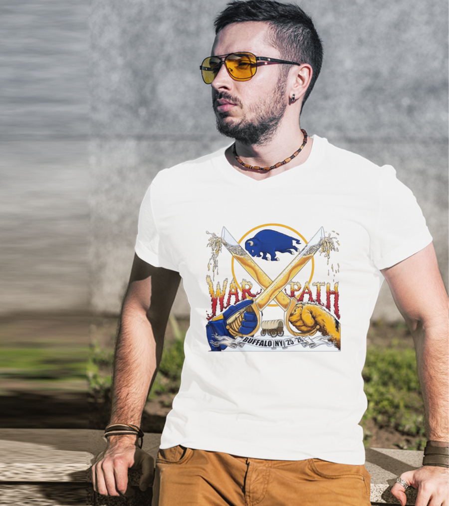 Buffalo NY War Path 25 26 Crossed Beer Sabers Sabres T-Shirt