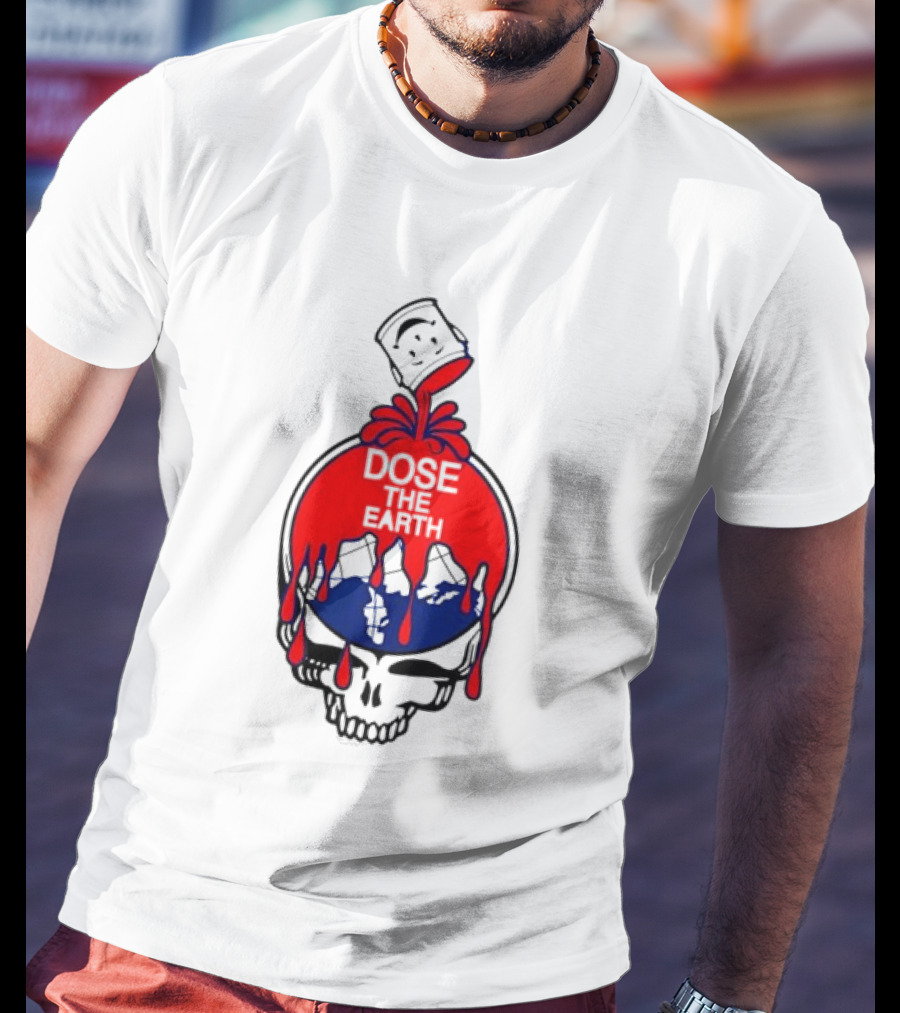 Steal Your Face Grateful Dead Dose The Earth Kool Aid Man Skull T-Shirt