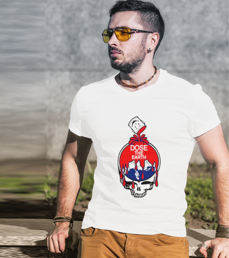 Steal Your Face Grateful Dead Dose The Earth Kool Aid Man Skull T-Shirt