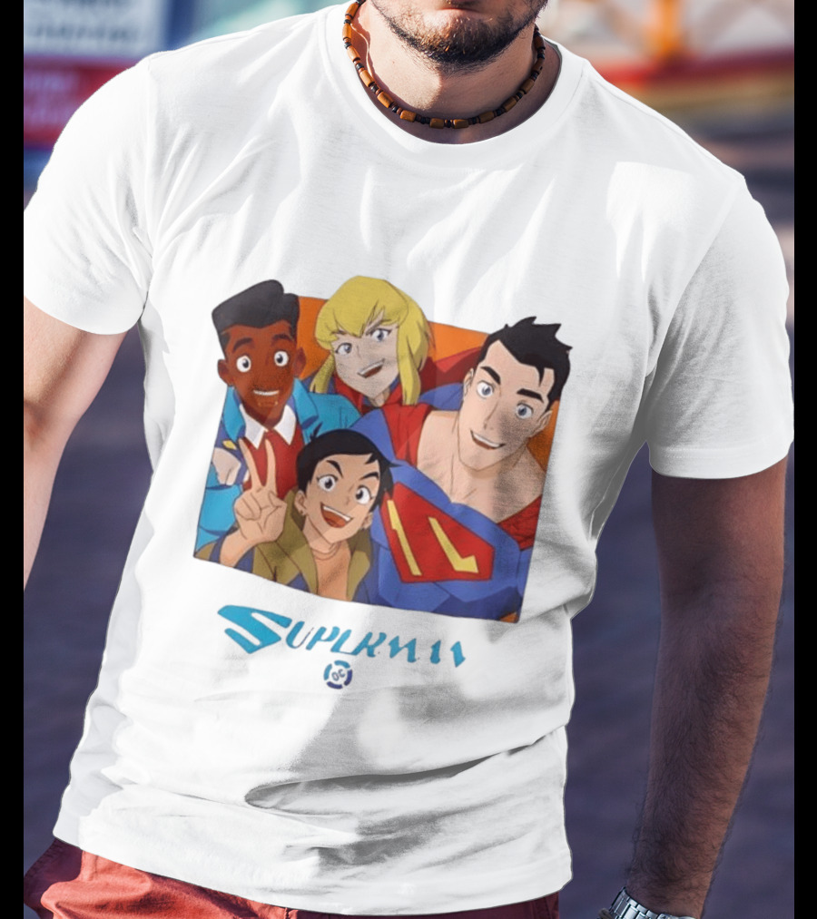 Superman Jimmy Olsen Lois Lane Supergirl My Adventures With Superman Animation Series Characters T-Shirt