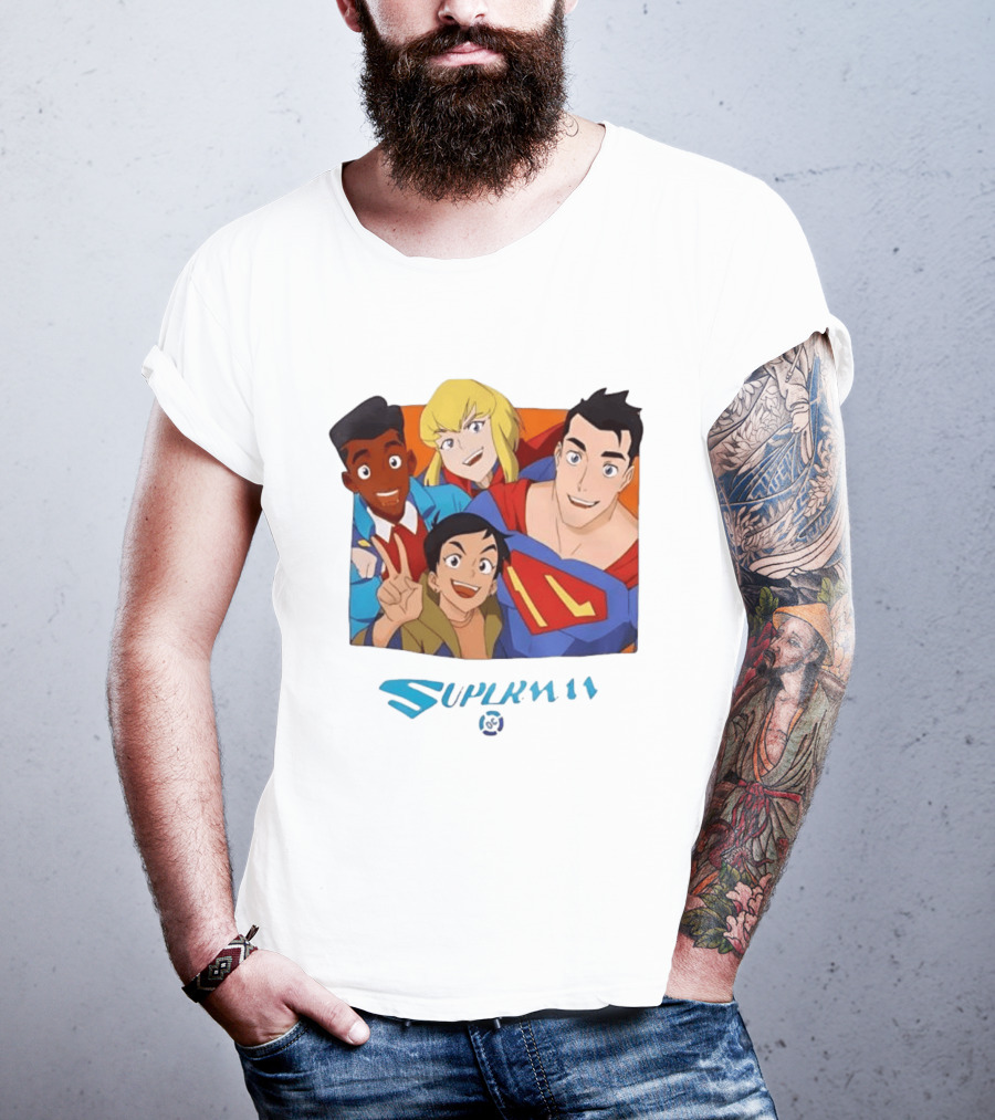Superman Jimmy Olsen Lois Lane Supergirl My Adventures With Superman Animation Series Characters T-Shirt