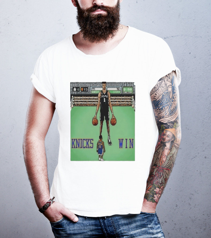 Victor Wembanyama San Antonio Spurs Jalen Brunson New York Knicks Win NBA Game T-Shirt