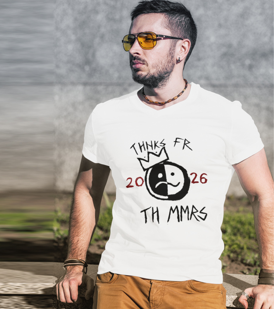 Thnks Fr Th Mmrs 2026 Split Face Crown T-Shirt