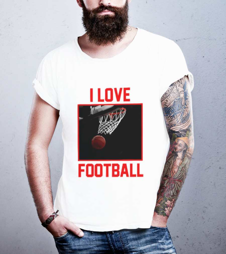 I Love Football Basketball Meme Sports T-Shirt