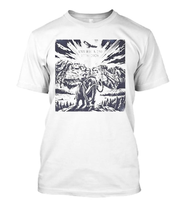 America 250 Mount Rushmore 1776 2026 Eagle Mammoth T-Shirt