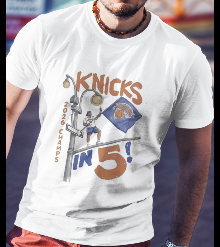 Knicks 2026 Champs In 5 Keith Haring T-Shirt