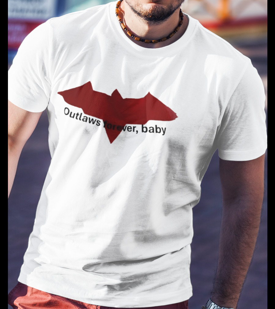 Outlaws Forever Baby Red Bat Symbol Emo T-Shirt