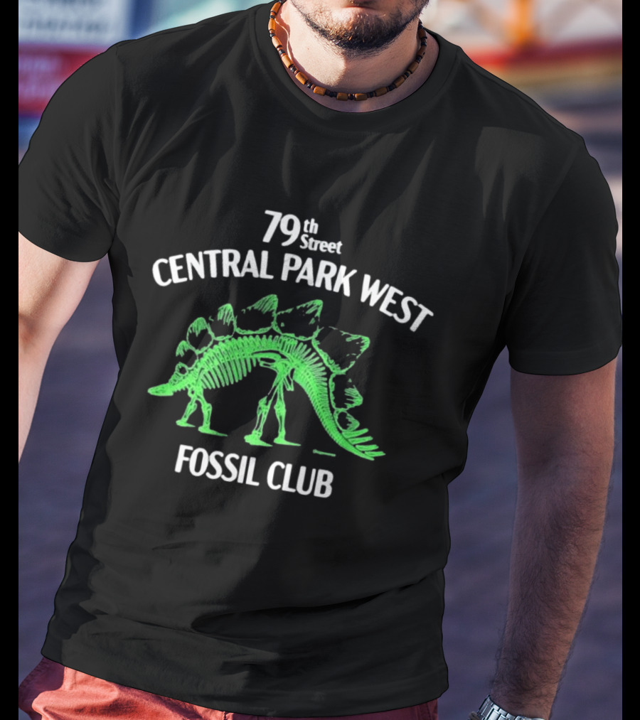 79th Street Central Park West Fossil Club Dinosaur Skeleton T-Shirt