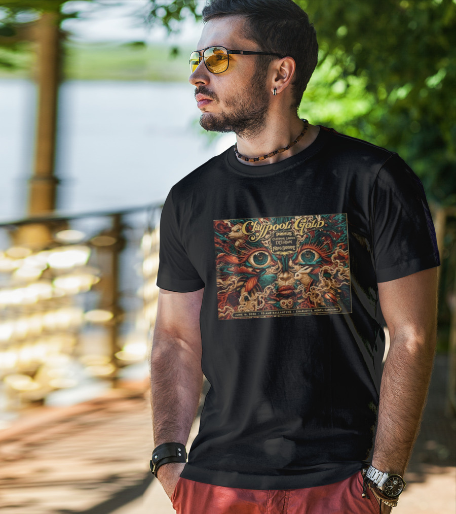 Claypool Gold Primus Claypool Lennon Delirium Frog Brigade Charlotte TD AMP Ballantyne June 16 2026 Event T-Shirt