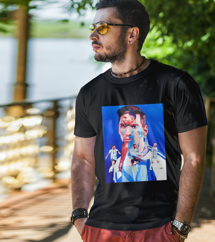 Messi Argentine Footballer Icon In Action T-Shirt