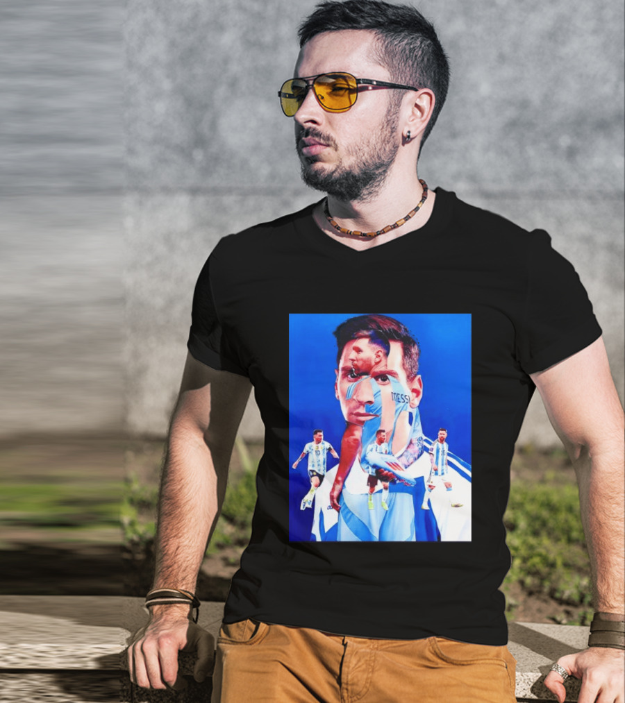 Messi Argentine Footballer Icon In Action T-Shirt