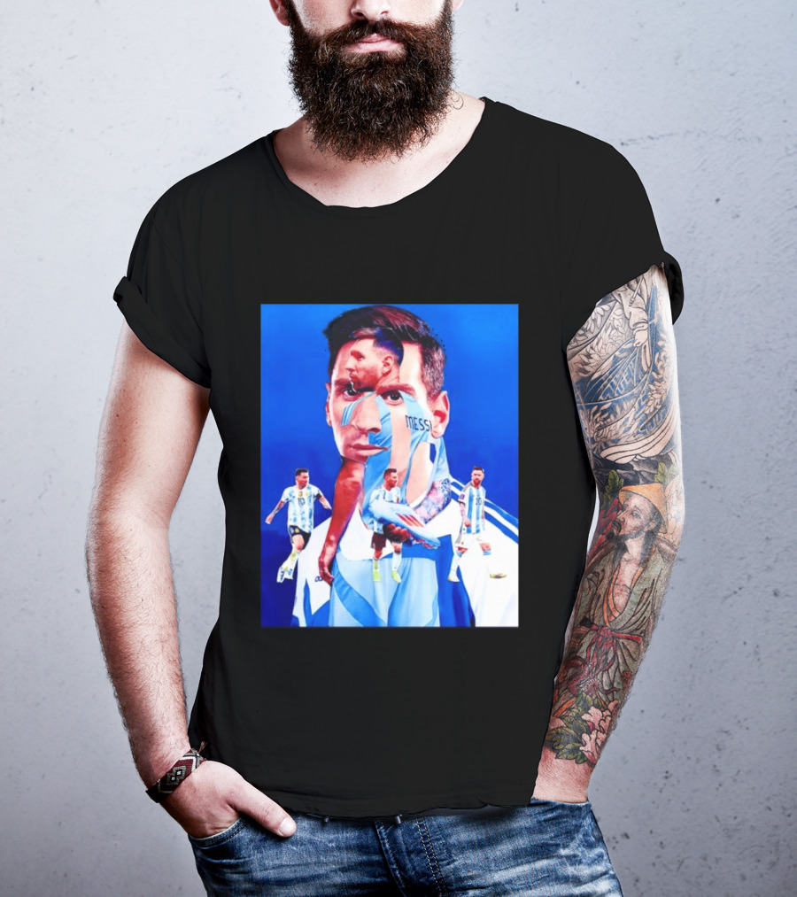 Messi Argentine Footballer Icon In Action T-Shirt